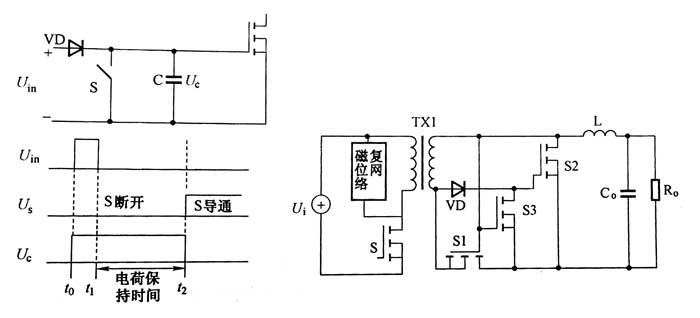 柵極電荷保持電壓驅動的基本原理圖